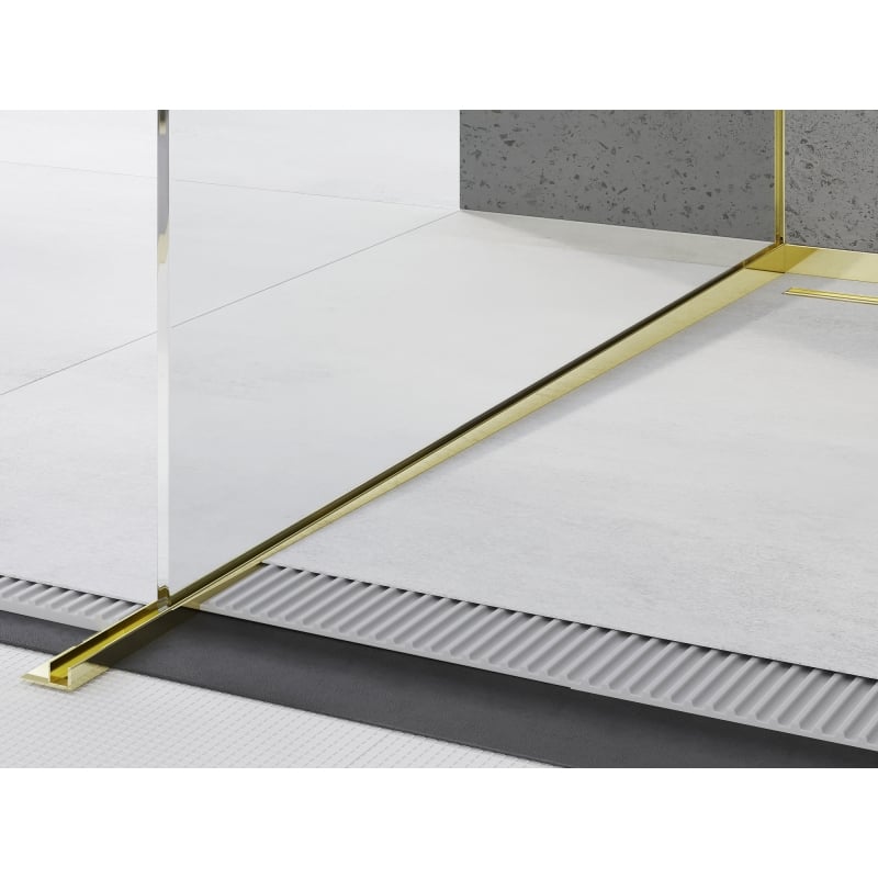 Mexen Line-B Abflussleiste für Glas 180 cm links, gold - 185004180L