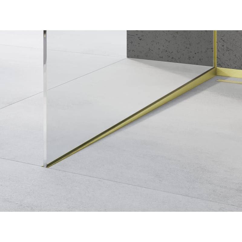 Mexen Line-B Gefälleleiste für Glas 180 cm links, gebürstetes Gold - 185504180L