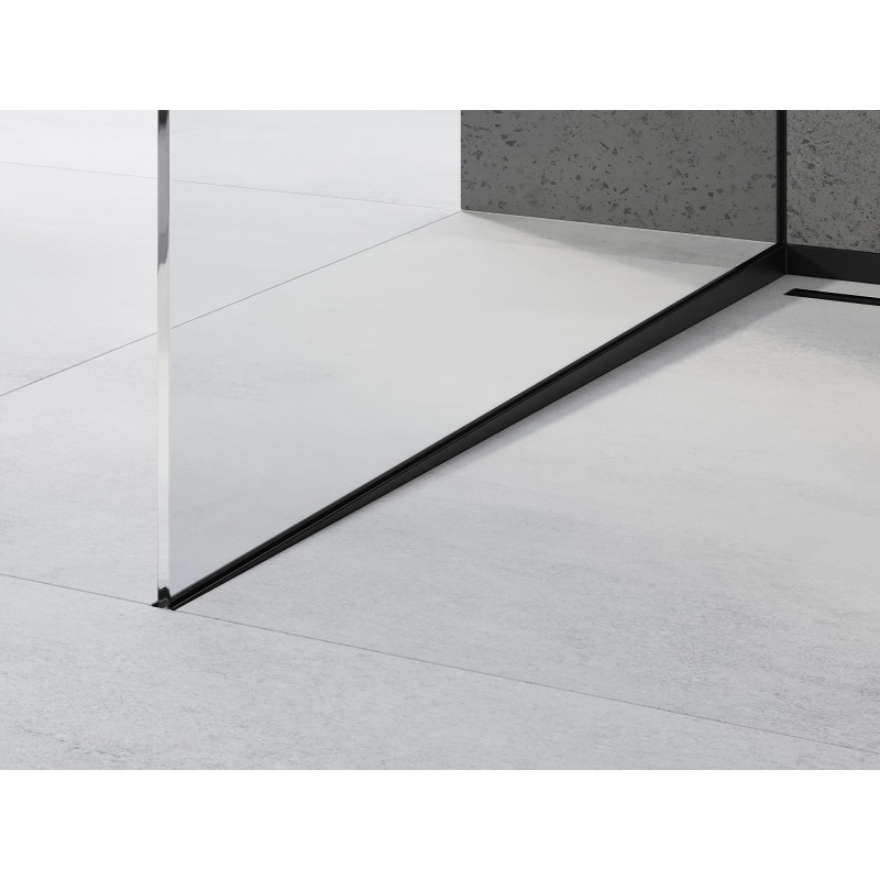 Mexen Line-B Gefälleleiste für Glas 180 cm links, schwarz - 187004180L
