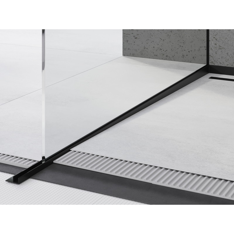Mexen Line-B Gefälleleiste für Glas 180 cm links, schwarz - 187004180L