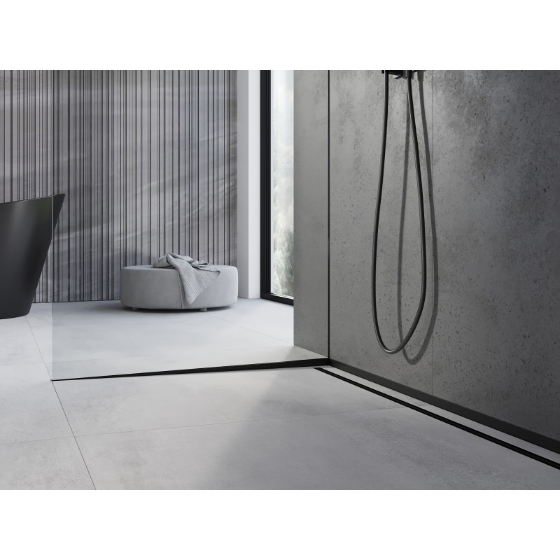 Mexen Line-B Gefälleleiste für Glas 180 cm links, schwarz - 187004180L