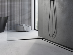 Mexen Line-B Abschlussleiste für Glas 180 cm links, schwarz - 187004180L