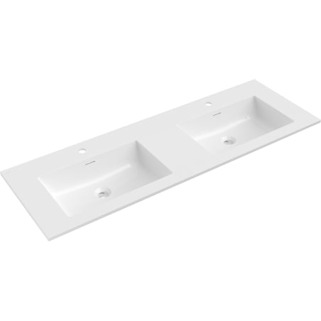 Mexen Otis Einbauwaschbecken doppelt 141 x 46,5 cm, weiß glänzend - 25181400D