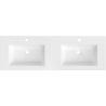 Mexen Otis Einbauwaschbecken doppelt 141 x 46,5 cm, weiß glänzend - 25181400D
