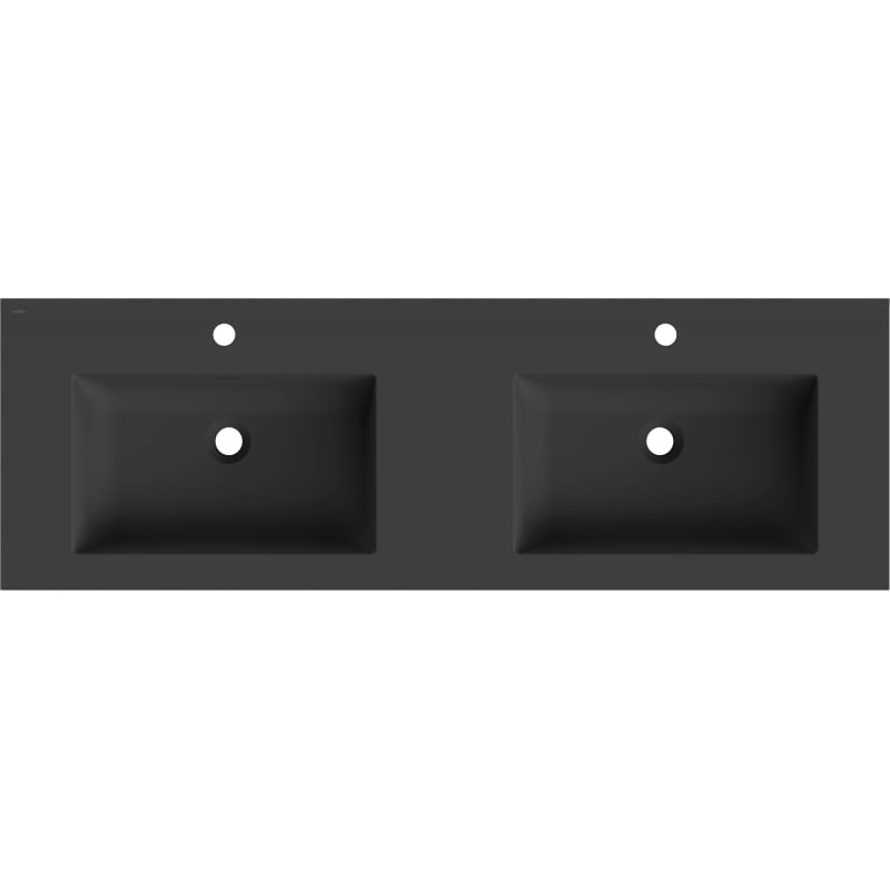 Mexen Otis Einbauwaschbecken Doppelt 141 x 46,5 cm, Schwarz Matt - 25181471D
