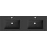 Mexen Otis Einbauwaschbecken Doppelt 141 x 46,5 cm, Schwarz Matt - 25181471D