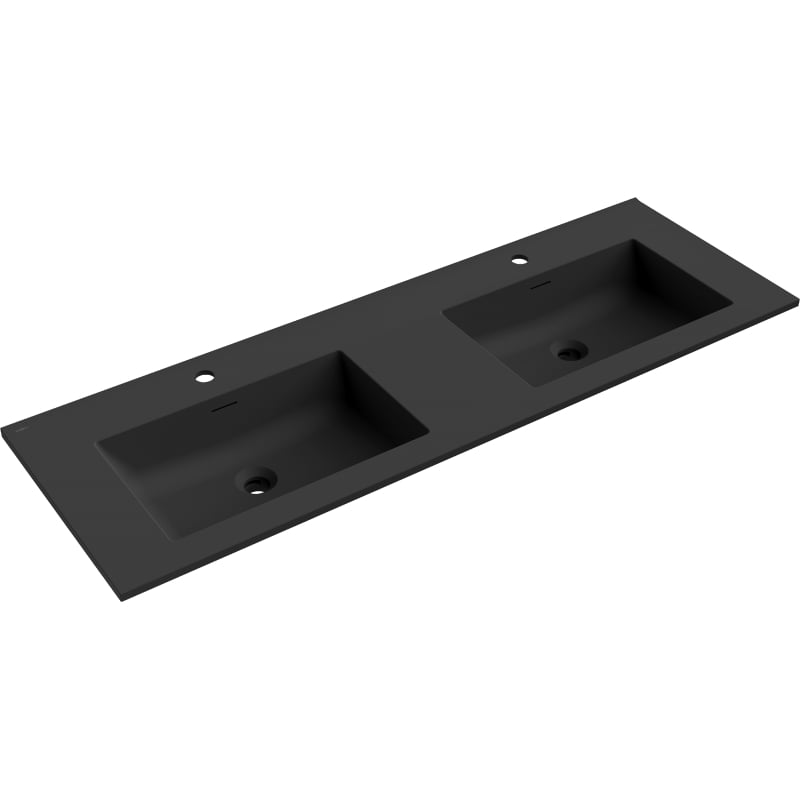 Mexen Otis Einbauwaschbecken Doppelt 141 x 46,5 cm, Schwarz Matt - 25181471D
