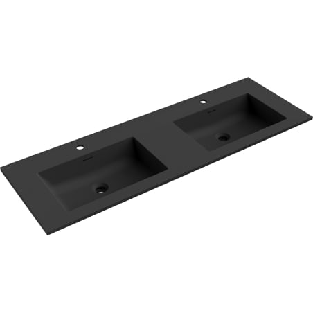 Mexen Otis Einbauwaschbecken Doppelt 141 x 46,5 cm, Schwarz Matt - 25181471D