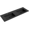 Mexen Otis Einbauwaschbecken Doppelt 141 x 46,5 cm, Schwarz Matt - 25181471D
