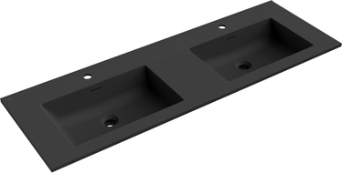 Mexen Otis Einbauwaschbecken Doppelt 141 x 46,5 cm, Schwarz Matt - 25181471D