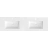 Mexen Otis Doppelwaschbecken für den Einbau in die Arbeitsplatte 161 x 46,5 cm, weiß glänzend - 25181600D