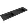 Mexen Otis Doppelwaschbecken Einbau in die Arbeitsplatte 161 x 46,5 cm, schwarz matt - 25181671D