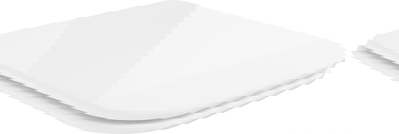 Mexen Sitz mit Absenk-Automatik schlank, duroplast, Weiß - 39090100