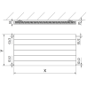Mexen Line CL11 Plattenheizkörper 400 x 2000 mm, seitlicher Anschluss, 1111 W, weiß - W411L-040-200-00