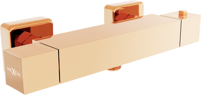 Mexen Cube thermostatische Duscharmatur, Roségold - 77200-60
