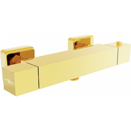 Mexen Cube thermostatische Duscharmatur, Gold - 77200-50
