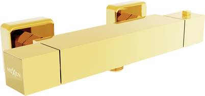 Mexen Cube thermostatische Duscharmatur, gold - 77200-50