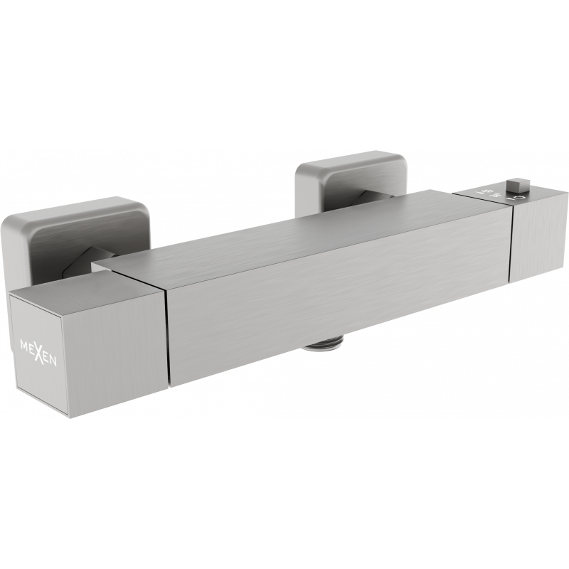 Mexen Cube thermostatische Duscharmatur, Graphit - 77200-66