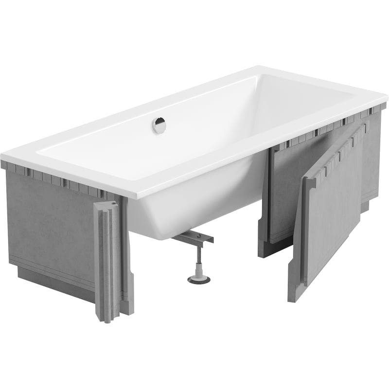 Mexen X-ST Styroporverkleidung LED für rechteckige Badewanne 120-150 x 70-90 cm, weiß - 55020-01