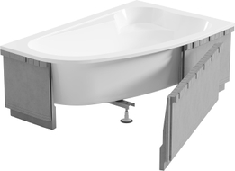 Mexen X-ST Styroporverkleidung LED für Eckbadewanne 240 cm, weiß - 55022-01
