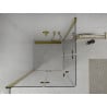 Mexen Lima Duo faltbare Duschkabine 90 x 90 cm, transparent, gold - 856-090-090-50-00-02