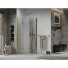 Mexen Lima Duo Duschkabine faltbar 100 x 100 cm, transparent, gold - 856-100-100-50-00-02
