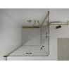 Mexen Lima Duo Duschkabine faltbar 100 x 100 cm, transparent, gold - 856-100-100-50-00-02