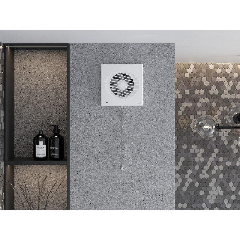 Mexen DXS 150 Badezimmerlüfter, Schnurschalter, weiß - W9603-150K-00