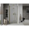 Mexen Lima faltbare Duschabtrennung 70 cm, transparent, gold - 856-070-000-50-00