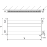 Mexen Line CVL11 Plattenheizkörper 400 x 1600 mm, unterer Anschluss, 889 W, weiß - W611L-040-160-00