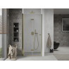 Mexen Lima Faltbare Duschwand 80 cm, transparent, gold - 856-080-000-50-00