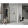 Mexen Lima Faltbare Duschwand 80 cm, transparent, gold - 856-080-000-50-00