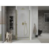 Mexen Lima faltbare Duschabtrennung 100 cm, transparent, gold - 856-100-000-50-00
