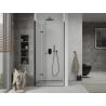 Mexen Lima faltbare Duschabtrennung 80 cm, transparent, schwarz - 856-080-000-70-00