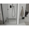 Mexen Lima faltbare Duschabtrennung 80 cm, transparent, schwarz - 856-080-000-70-00