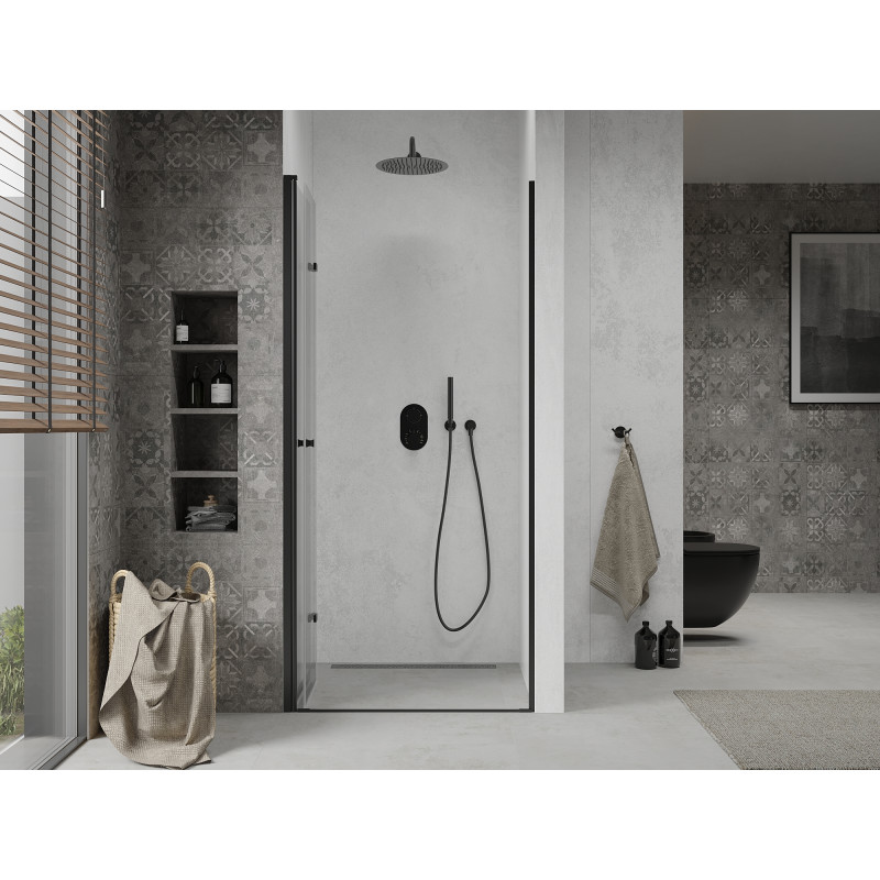 Mexen Lima faltbare Duschabtrennung 110 cm, transparent, schwarz - 856-110-000-70-00