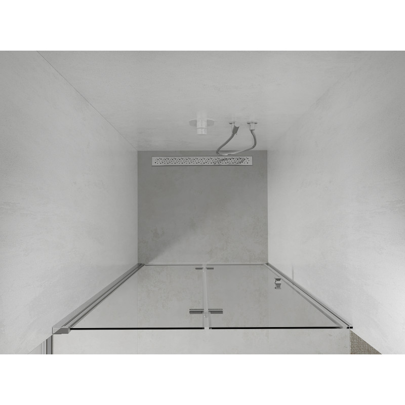 Mexen Lima faltbare Duschabtrennung 80 cm, transparent, Chrom - 856-080-000-01-00
