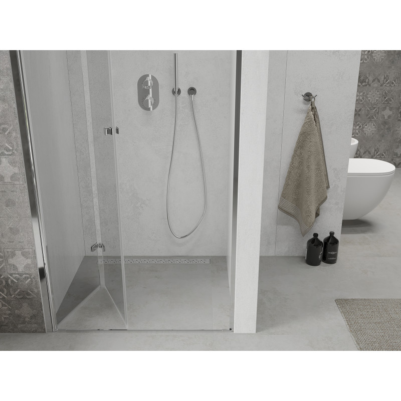 Mexen Lima klappbare Duschabtrennung 105 cm, transparent, Chrom - 856-105-000-01-00
