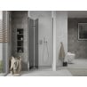 Mexen Lima faltbare Duschabtrennung 100 cm, Graphit, Chrom - 856-100-000-01-40
