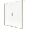 Mexen Velar Duo Zwei-Schicht-Duschwand 2-flügelig Schiebbar 160 x 150 cm, matt, gebürstetes Gold - 896-160-000-32-55