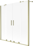 Mexen Velar Duo Zwei-Schicht-Duschwand 2-flügelig Schiebbar 160 x 150 cm, matt, gebürstetes Gold - 896-160-000-32-55