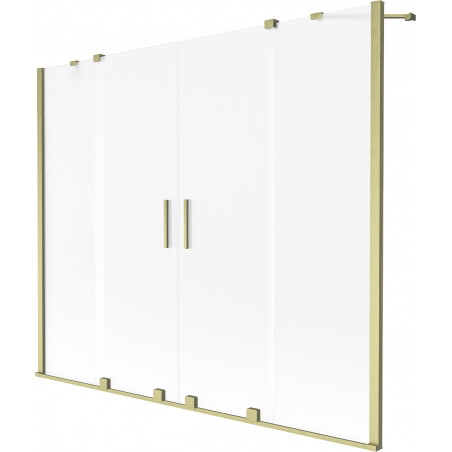 Mexen Velar Duo Duschwand 2-flügelig verschiebbar 170 x 150 cm, matt, gold gebürstet - 896-170-000-32-55