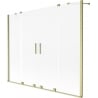 Mexen Velar Duo Duschwand 2-flügelig verschiebbar 170 x 150 cm, matt, gold gebürstet - 896-170-000-32-55