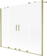 Mexen Velar Duo Duschwand 2-flügelig verschiebbar 170 x 150 cm, matt, gold gebürstet - 896-170-000-32-55