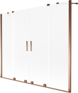 Mexen Velar Duo Badewannenfaltwand 2-flügelig verschiebbar 190 x 150 cm, matt, Roségold - 896-190-000-32-60