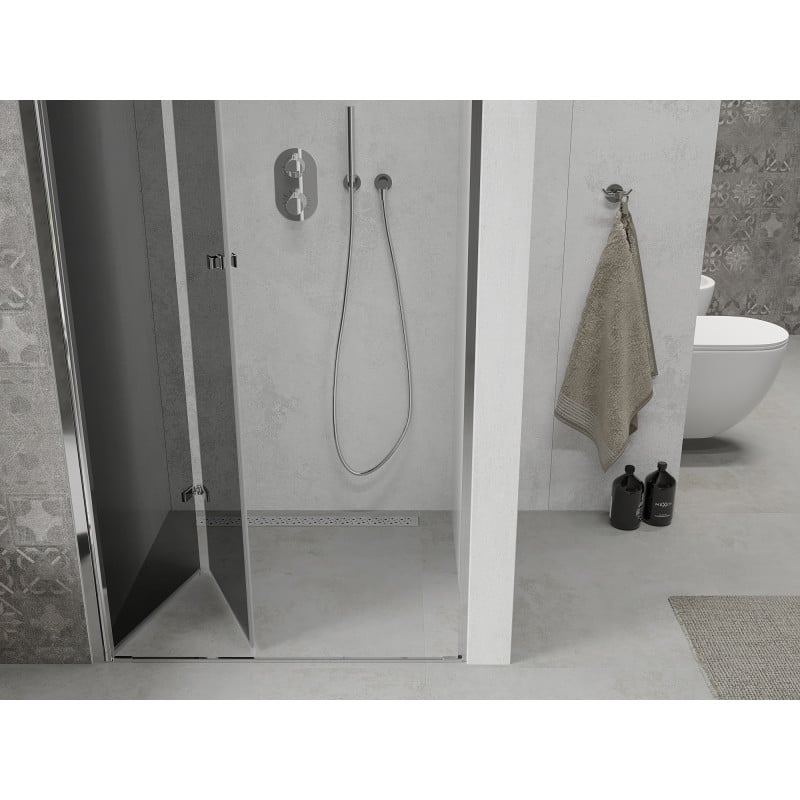Mexen Lima faltbare Duschabtrennung 70 cm, Graphit, Chrom - 856-070-000-01-40