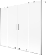 Mexen Velar Duo 2-flügelige Badewannenfaltwand, 200 x 150 cm, satiniert, Chrom - 896-200-000-32-01