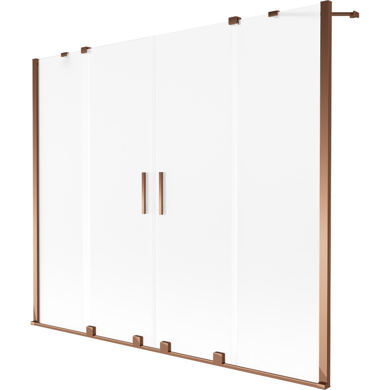 Mexen Velar Duo Duschabtrennung 2-flügelig verschiebbar 200 x 150 cm, matt, Roségold - 896-200-000-32-60