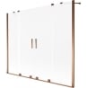 Mexen Velar Duo Duschabtrennung 2-flügelig verschiebbar 200 x 150 cm, matt, Roségold - 896-200-000-32-60