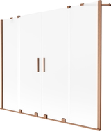 Mexen Velar Duo Duschwand, 2-teilig, schiebbar, 200 x 150 cm, matt, gebürstetes Kupfer - 896-200-000-32-65
